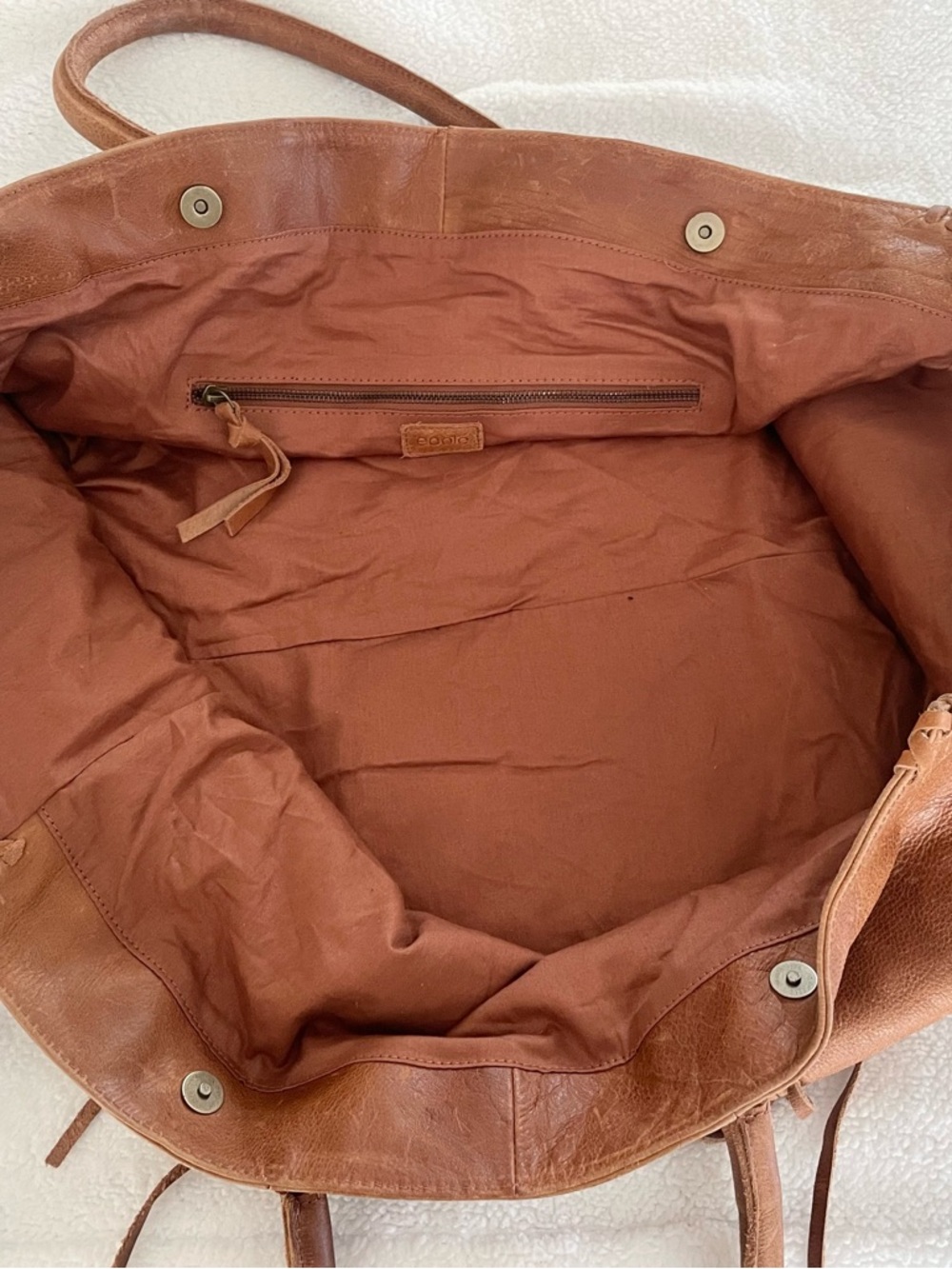 Urban Outfitters Ecote XL Brown Leather Shoulder/Tote Bag - Picture 12 of 14